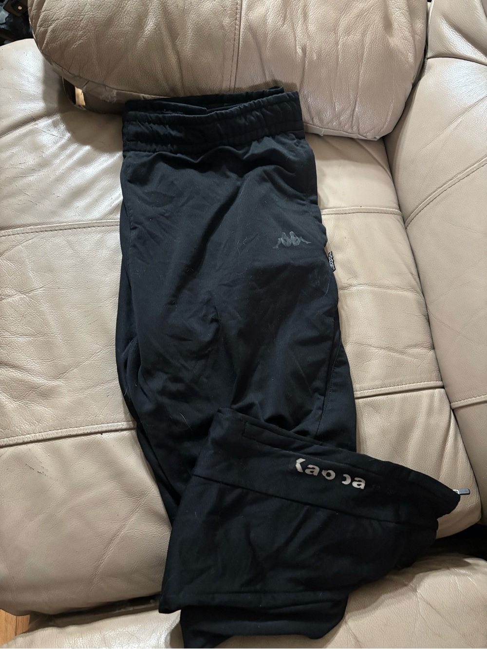 Kappa Black Elastic Waist pants